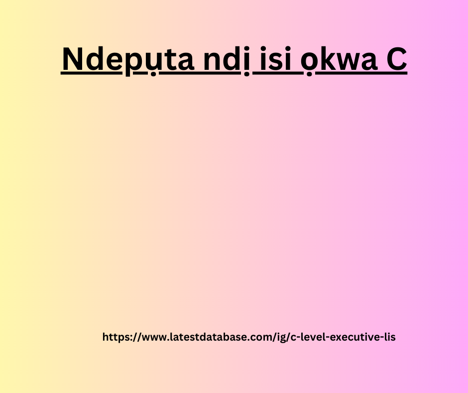 Ndepụta ndị isi ọkwa C