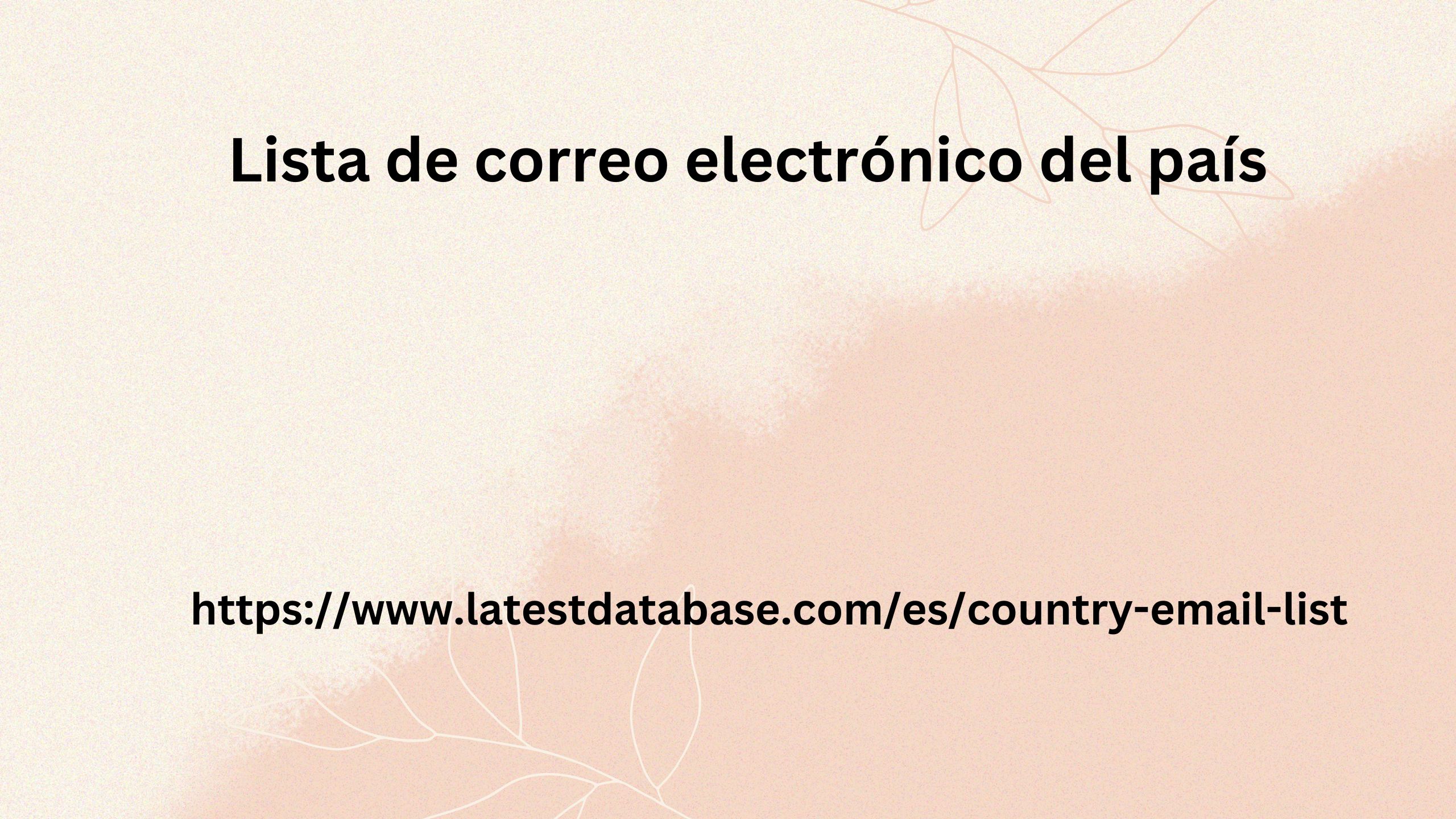 Lista de correo electrónico del país