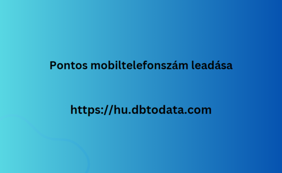 Pontos mobiltelefonszám leadása