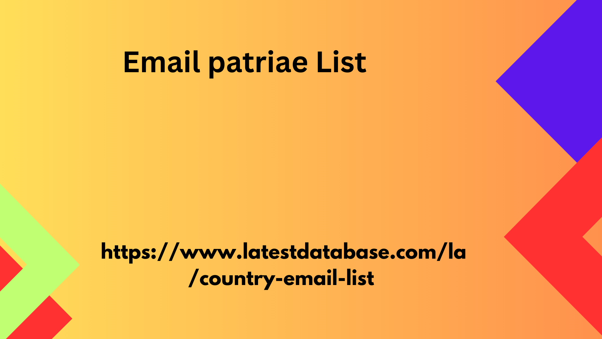 Email patriae List